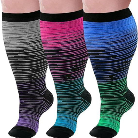 8 pairs of extra fat to increase pressure fat socks extra large socks nylon compression socks Amazon cross-border exclusive