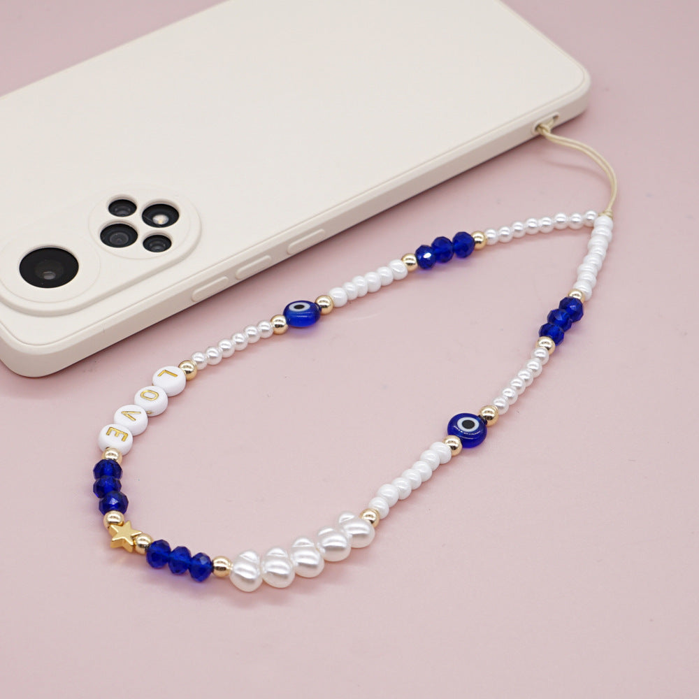 Factory direct supply handmade beaded mobile phone lanyard, Bluetooth speaker lanyard, flashlight, fan, selfie stick, U-disk sling