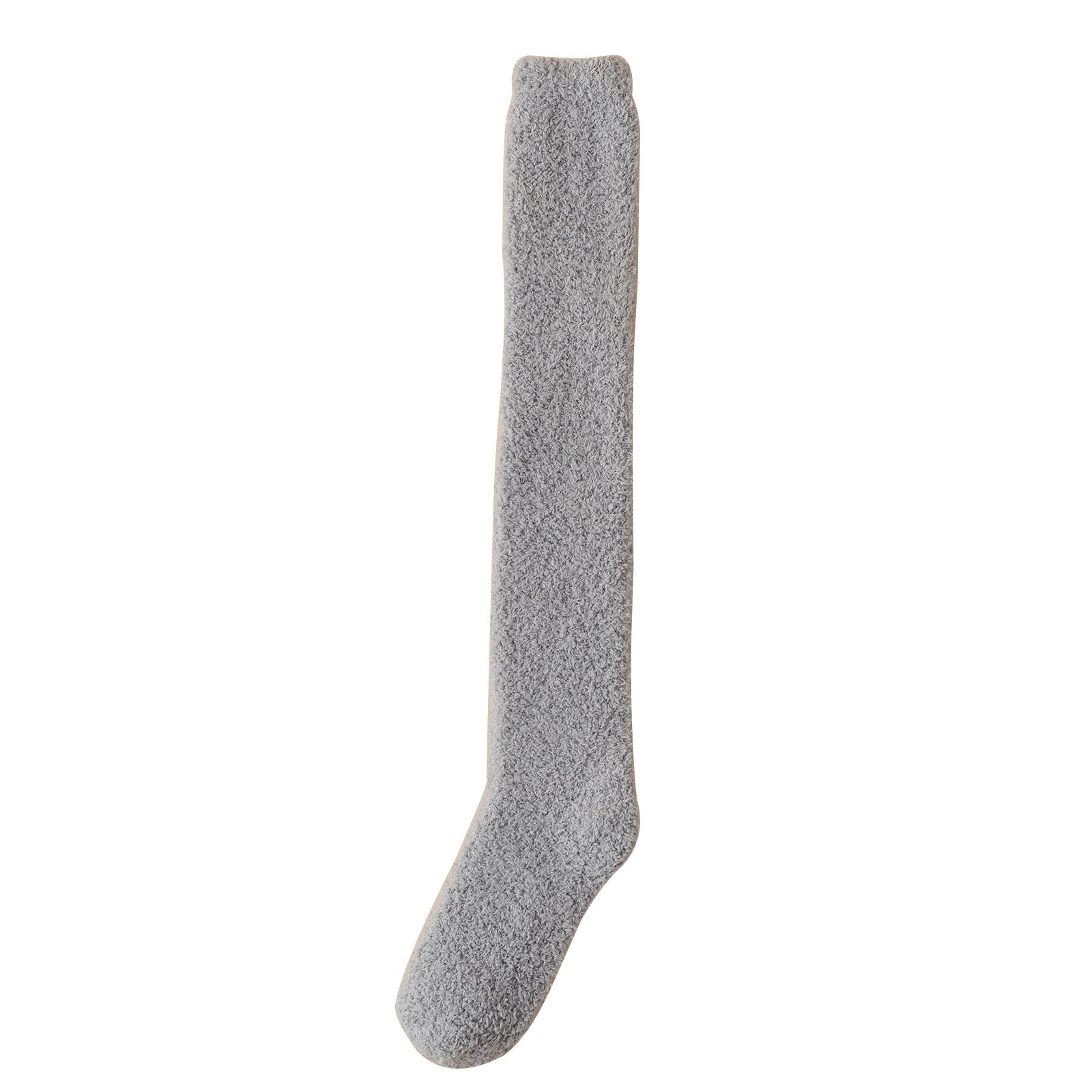 Coral velvet socks women's knee socks autumn and winter fleece-lined thick long tube warm floor sleep calf socks high socks