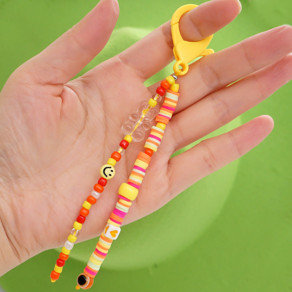 Factory direct supply handmade beaded mobile phone lanyard, Bluetooth speaker lanyard, flashlight, fan, selfie stick, U-disk sling