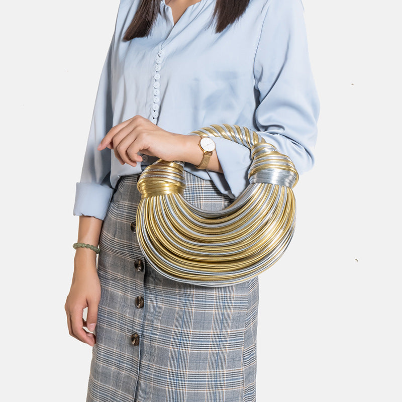Borsa Intrecciata Noodle Bag Moda Estiva - Donna