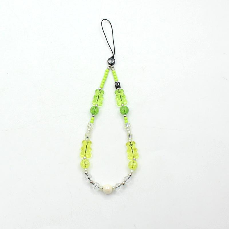 Online popular anti-lost mobile phone chain rainbow mobile phone chain same enamel beads DIY mobile phone lanyard factory direct sales