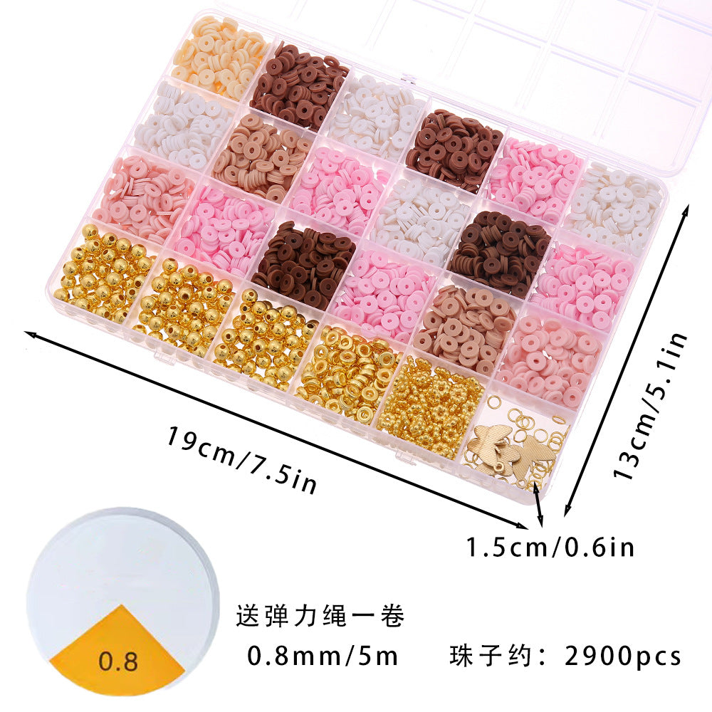 Cross-border soft pottery academic style handmade beaded diy material package box bracelet jewelry accessories bracelet beads