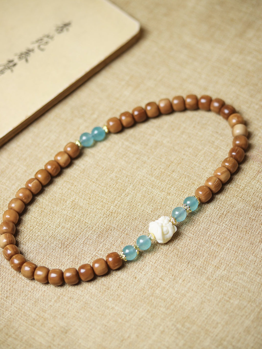 Natural Cook Bodhi Root DIY Woven Handheld Chain Plate Wen Play Chanting Bead String Men's and Women's Long Hanging Pendant