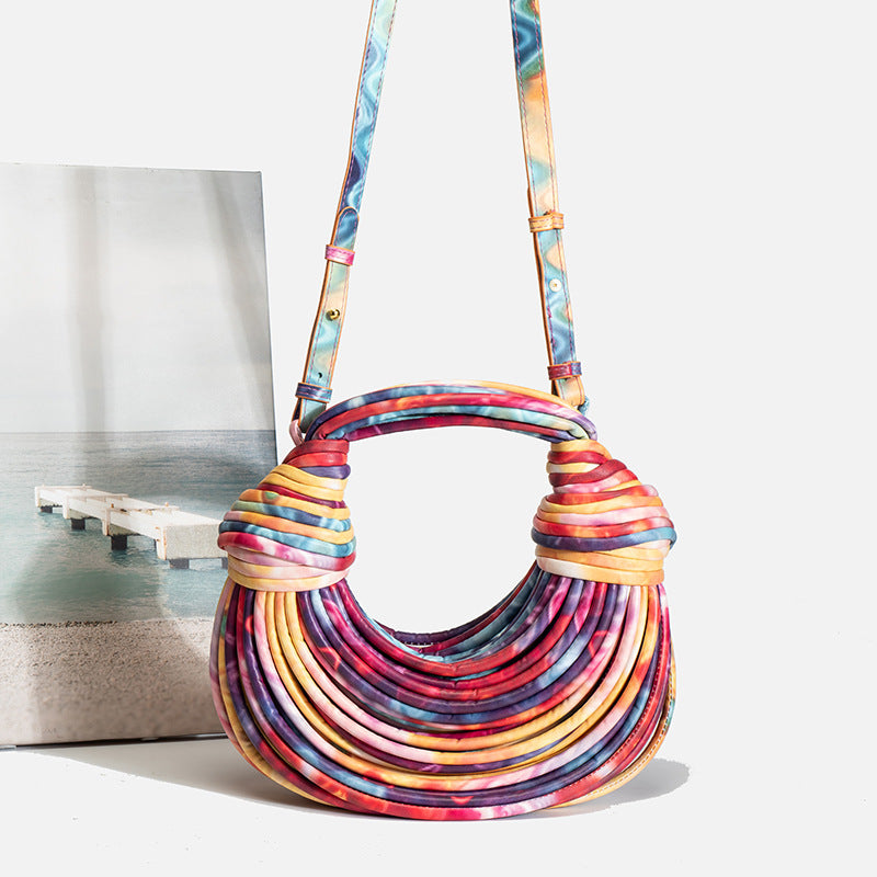Women's Summer 2026 New Fashion Niche Creative Trendy Handbag Woven Bag Noodle Bag