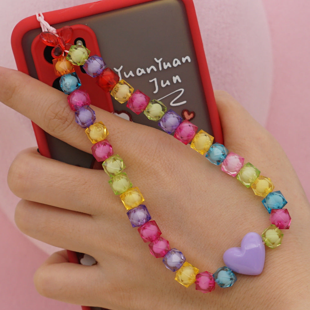 Factory direct supply handmade beaded mobile phone lanyard, Bluetooth speaker lanyard, flashlight, fan, selfie stick, U-disk sling