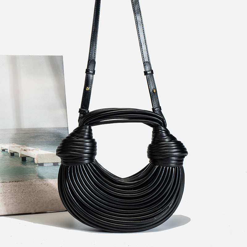 Women's Summer 2026 New Fashion Niche Creative Trendy Handbag Woven Bag Noodle Bag