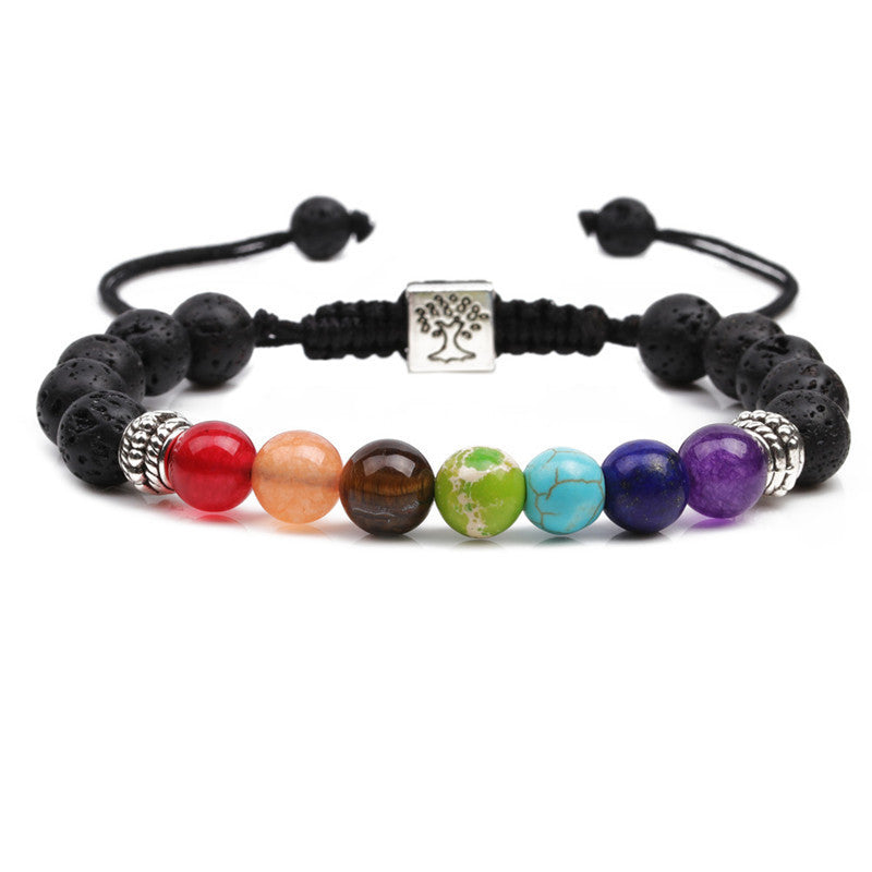 Cross-border hot sale natural stone 8mm beaded bracelet fashion Joker white pine amethyst bracelet manufacturers in stock wholesale