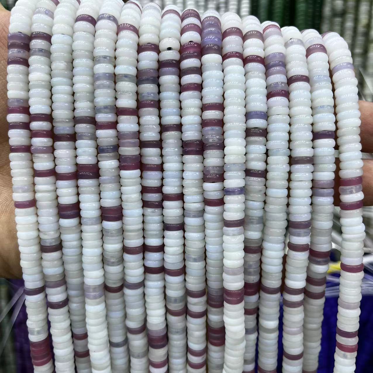 2×6 Natural Stone Colorfuled Crystal Abacus Beads Spacer Beads Beads Cross-Border Hot-Selling Jewelry DIY Bracelet Necklace