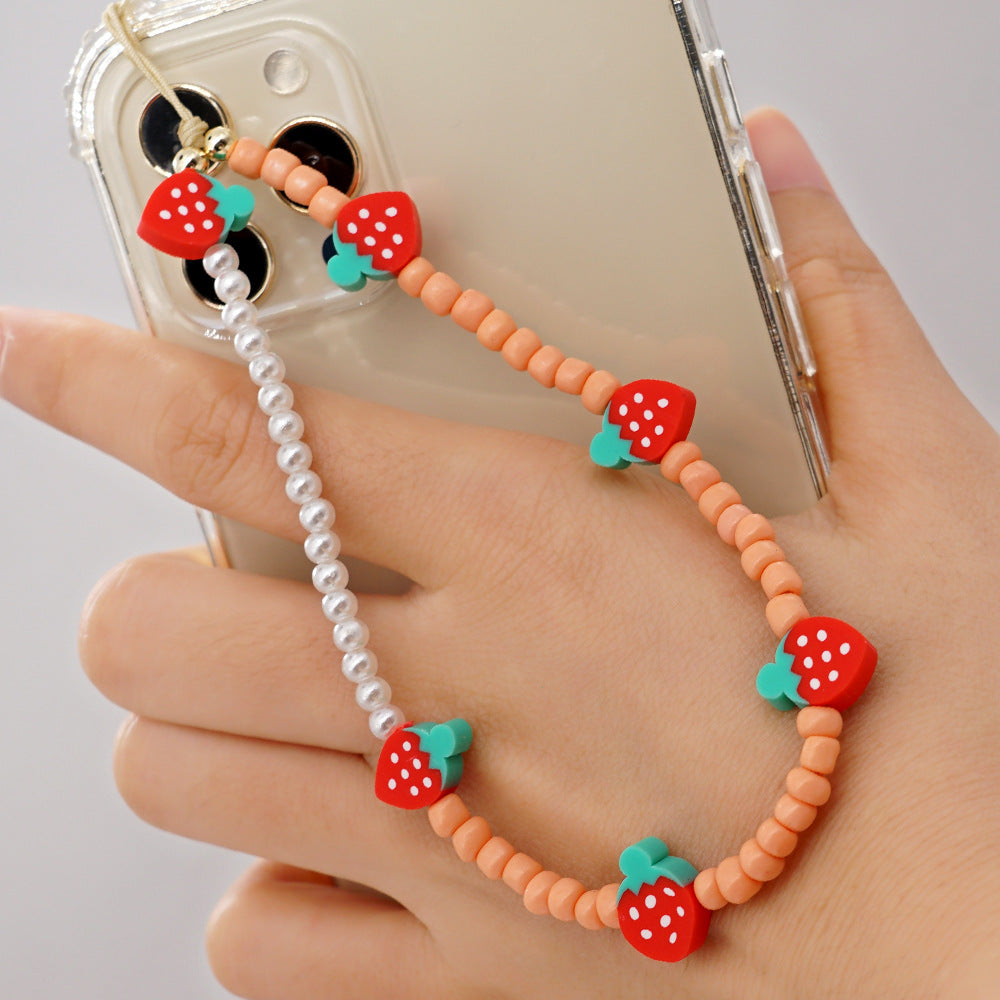 Factory direct supply handmade beaded mobile phone lanyard, Bluetooth speaker lanyard, flashlight, fan, selfie stick, U-disk sling