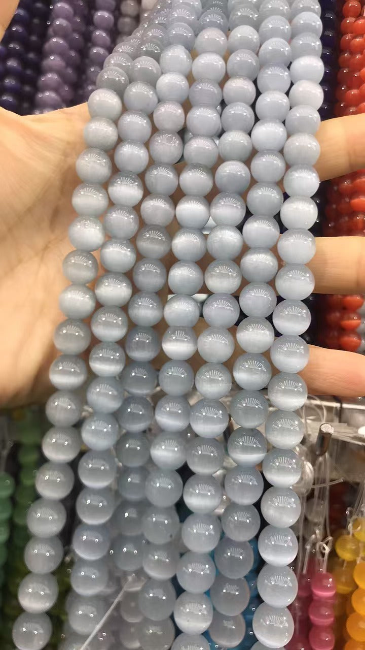 Cat's eye stone beads loose batch bracelet accessories diy jewelry accessories loose beads bracelet necklace material factory direct batch