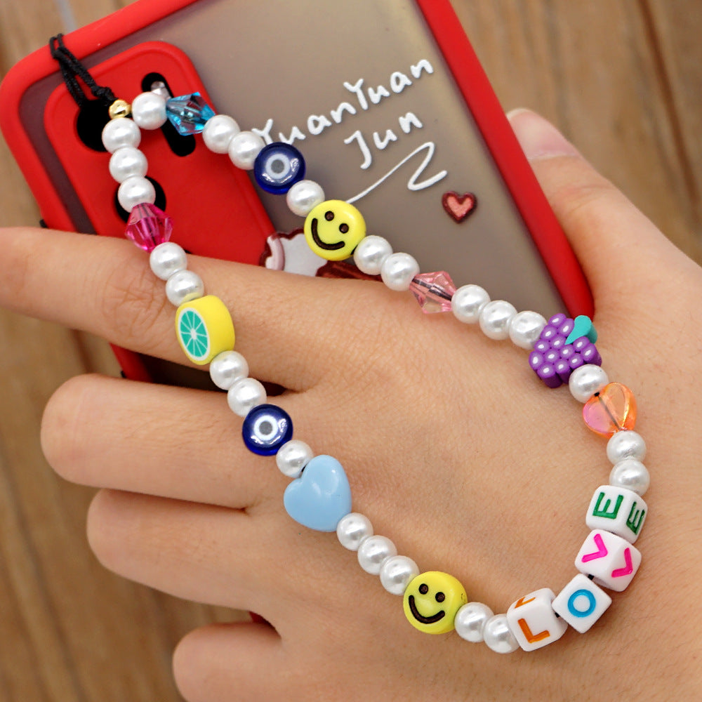 Factory direct supply handmade beaded mobile phone lanyard, Bluetooth speaker lanyard, flashlight, fan, selfie stick, U-disk sling