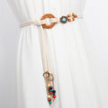 Cotton Rope Belt Women's High-end Retro Accessories Decorative Dress Ethnic Waist Rope Beige Fashion All-match Jeans