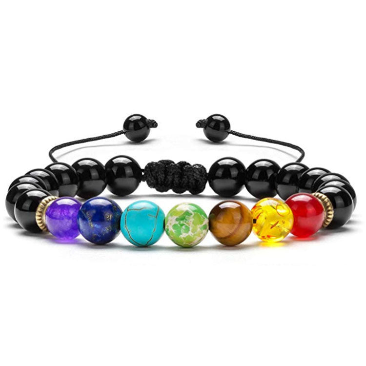 Cross-border hot sale natural stone 8mm beaded bracelet fashion Joker white pine amethyst bracelet manufacturers in stock wholesale