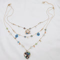 European and American Retro Style Marked Fashionable Design Small Flower Geometric Matchinging Multi-Layered Romantic Fashion Diamond Necklace