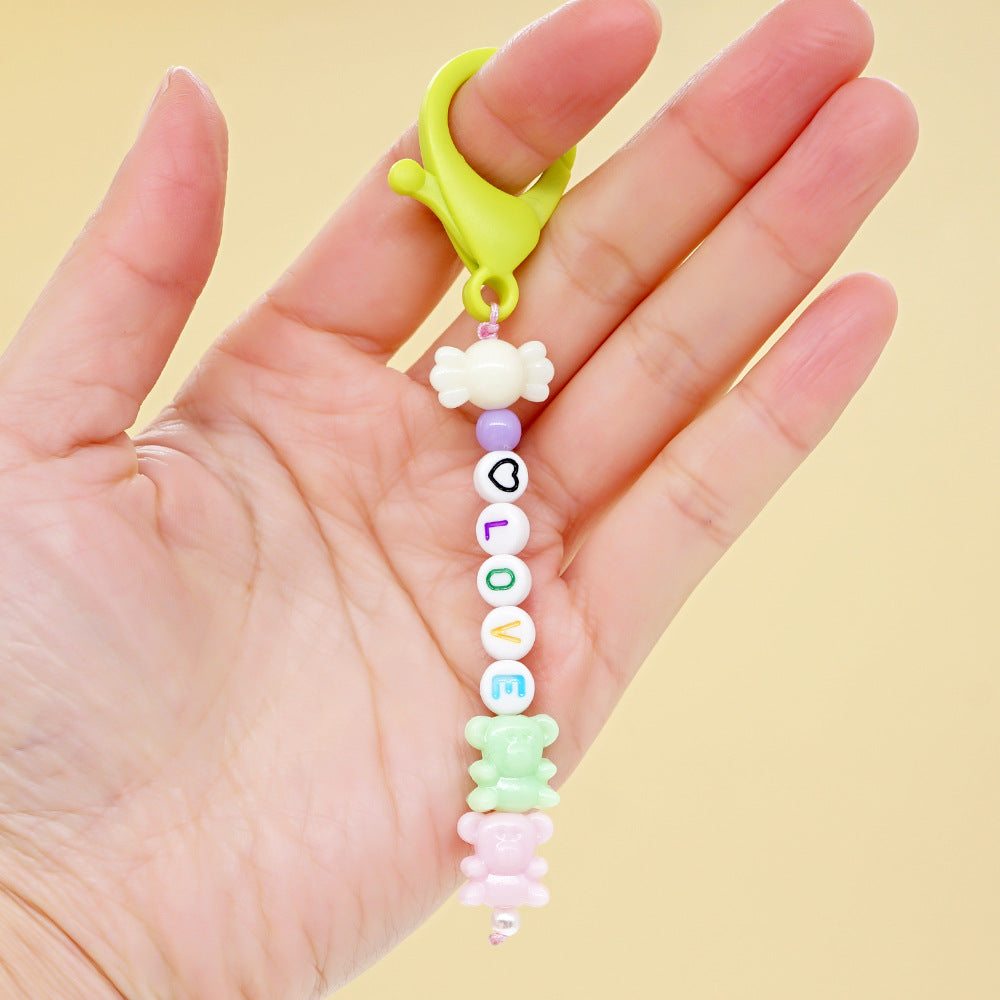 Factory direct supply handmade beaded mobile phone lanyard, Bluetooth speaker lanyard, flashlight, fan, selfie stick, U-disk sling