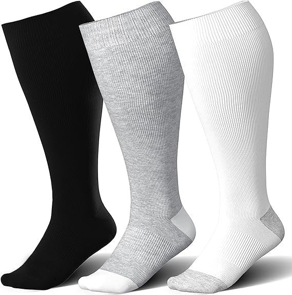8 pairs of extra fat to increase pressure fat socks extra large socks nylon compression socks Amazon cross-border exclusive
