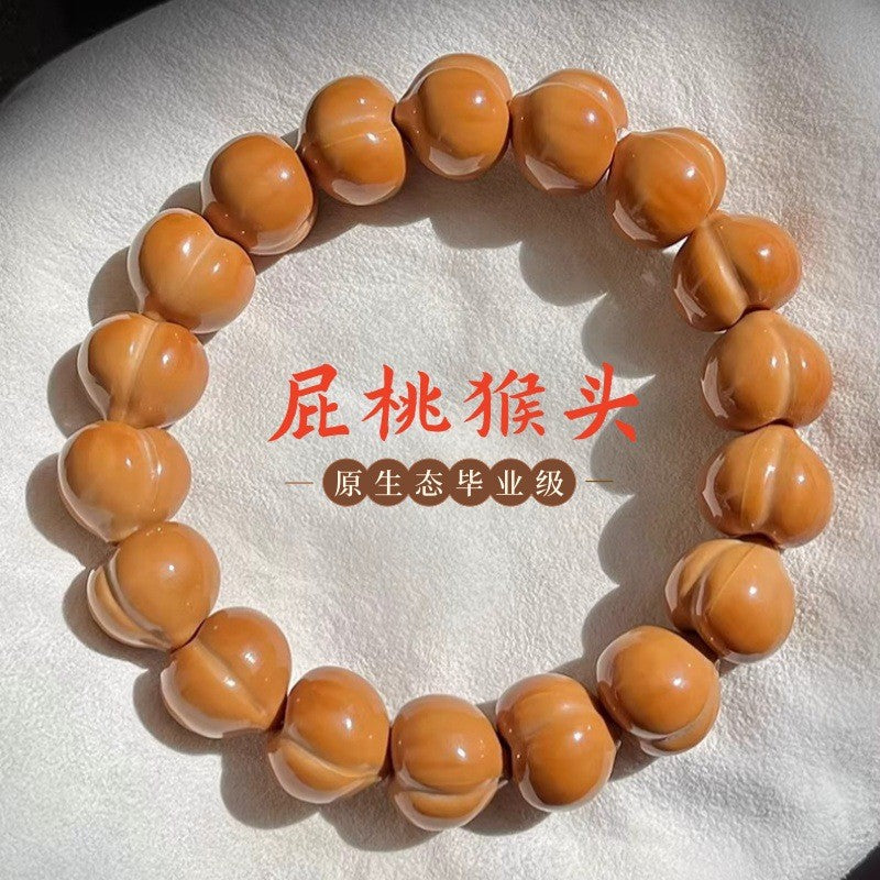 Monkey Head Natural King Kong Bodhi Star Moon Cooked DIY Accessories Men's and Women's Play with Handheld Chain Buddhist Prayer Bead String