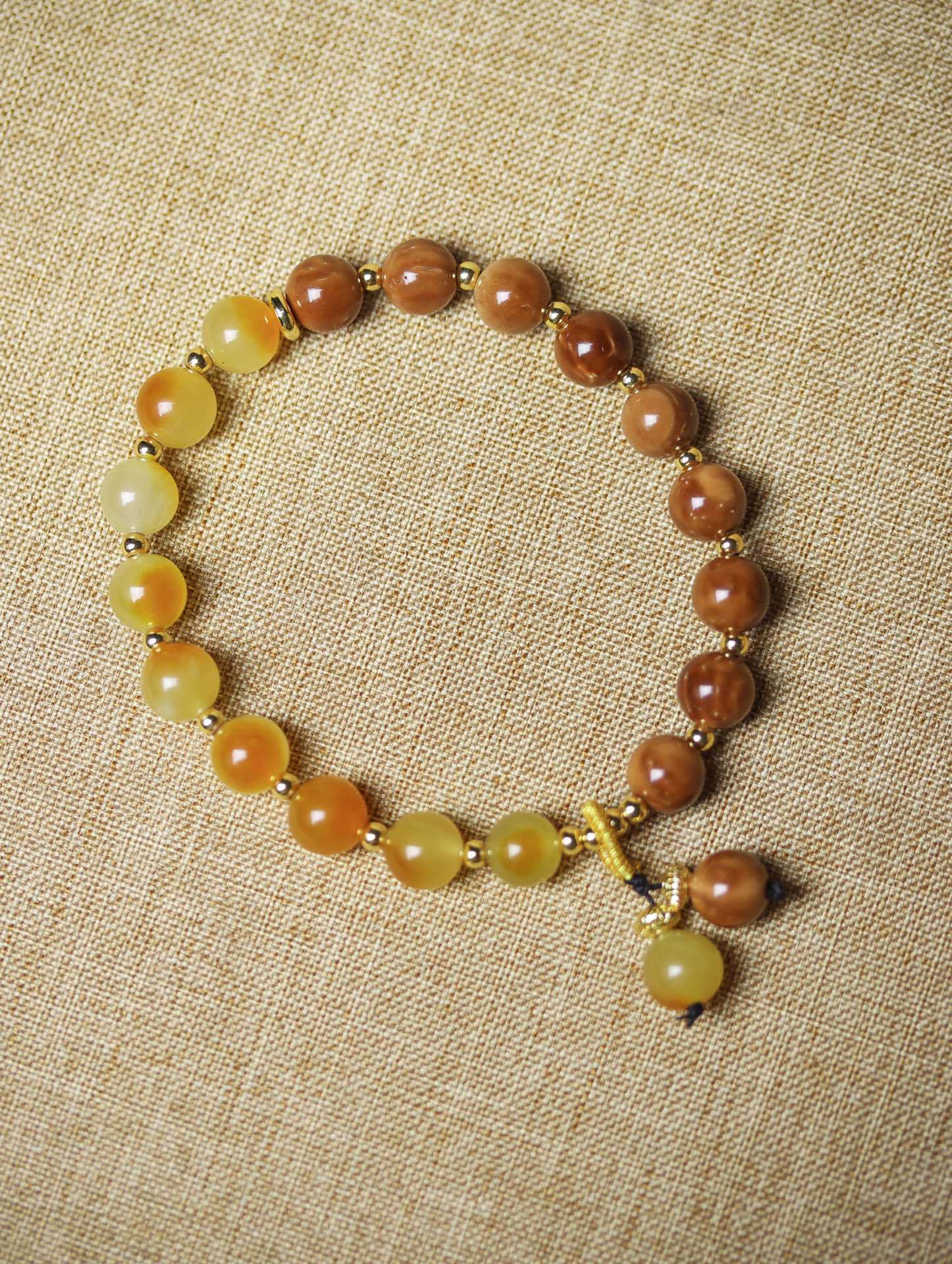 Natural Cook Bodhi Root DIY Woven Handheld Chain Plate Wen Play Chanting Bead String Men's and Women's Long Hanging Pendant