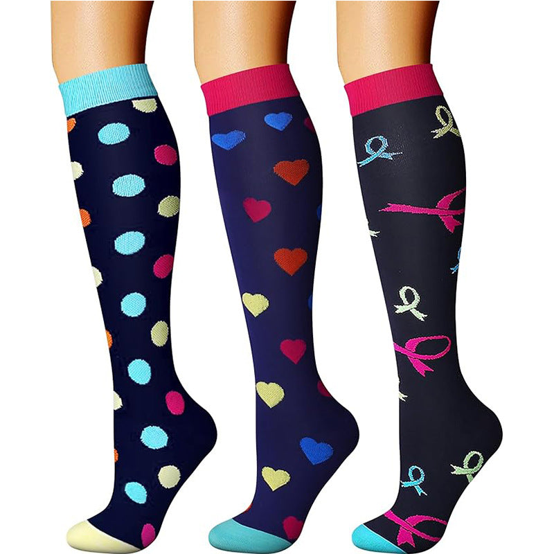 3 pairs of series cross-border sports compression socks stockings calf socks compression socks jump rope elastic socks riding socks
