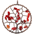 Bohemian style natural crystal gravel wound tree of life hollow pendant Fashion necklace crystal pendant