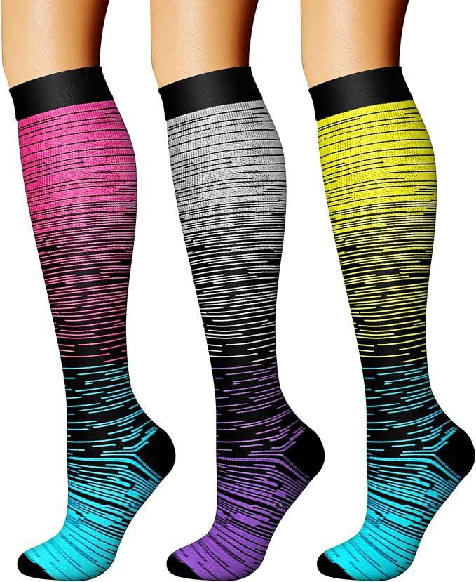 3 pairs of series cross-border sports compression socks stockings calf socks compression socks jump rope elastic socks riding socks