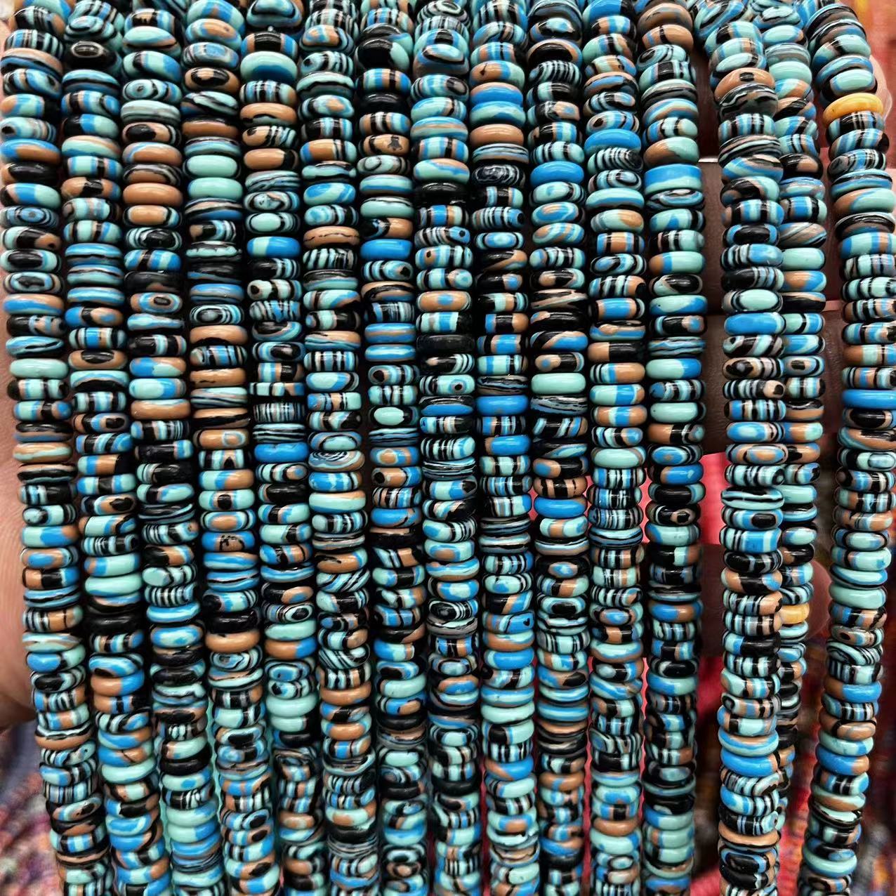 2×6 Natural Stone Colorfuled Crystal Abacus Beads Spacer Beads Beads Cross-Border Hot-Selling Jewelry DIY Bracelet Necklace