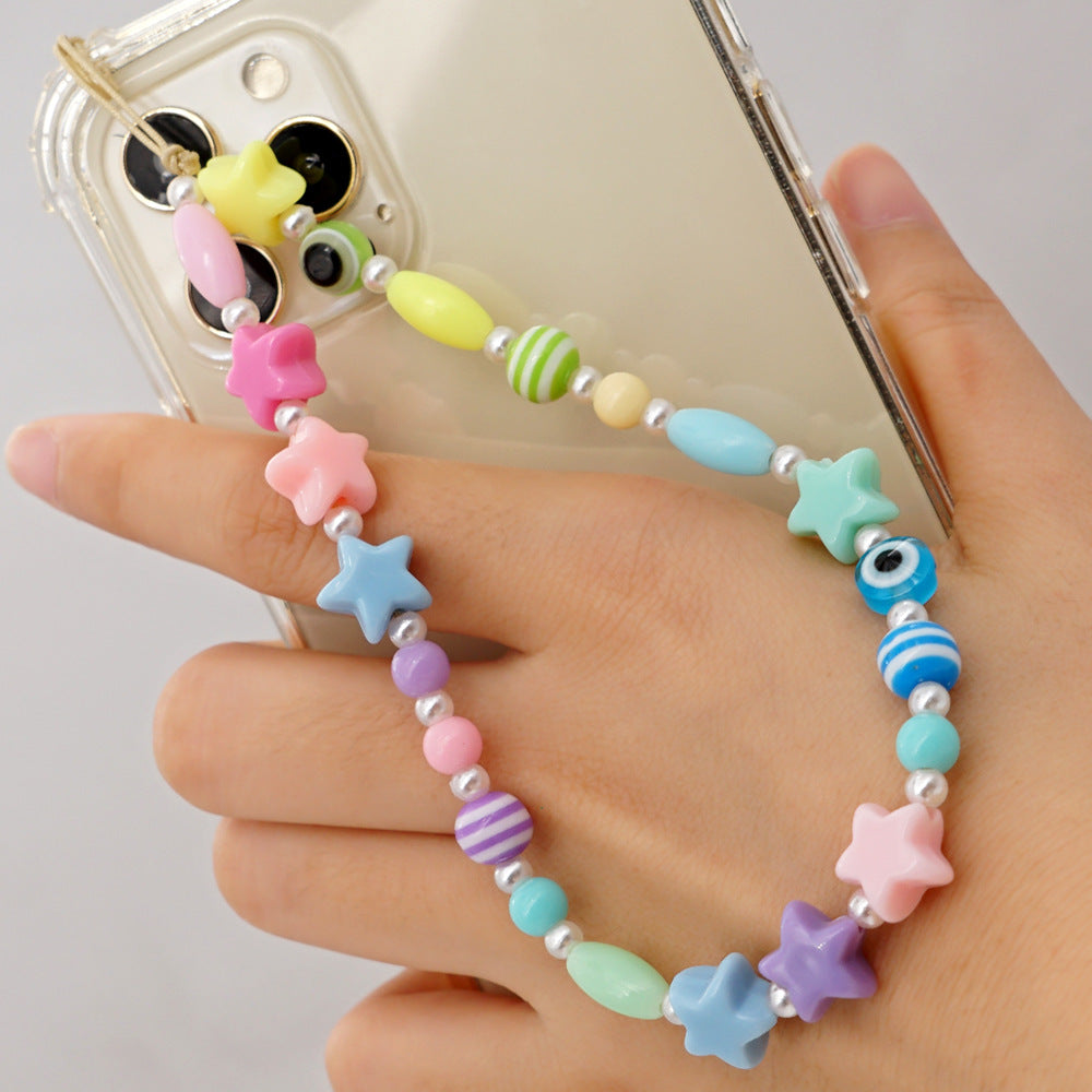 Factory direct supply handmade beaded mobile phone lanyard, Bluetooth speaker lanyard, flashlight, fan, selfie stick, U-disk sling