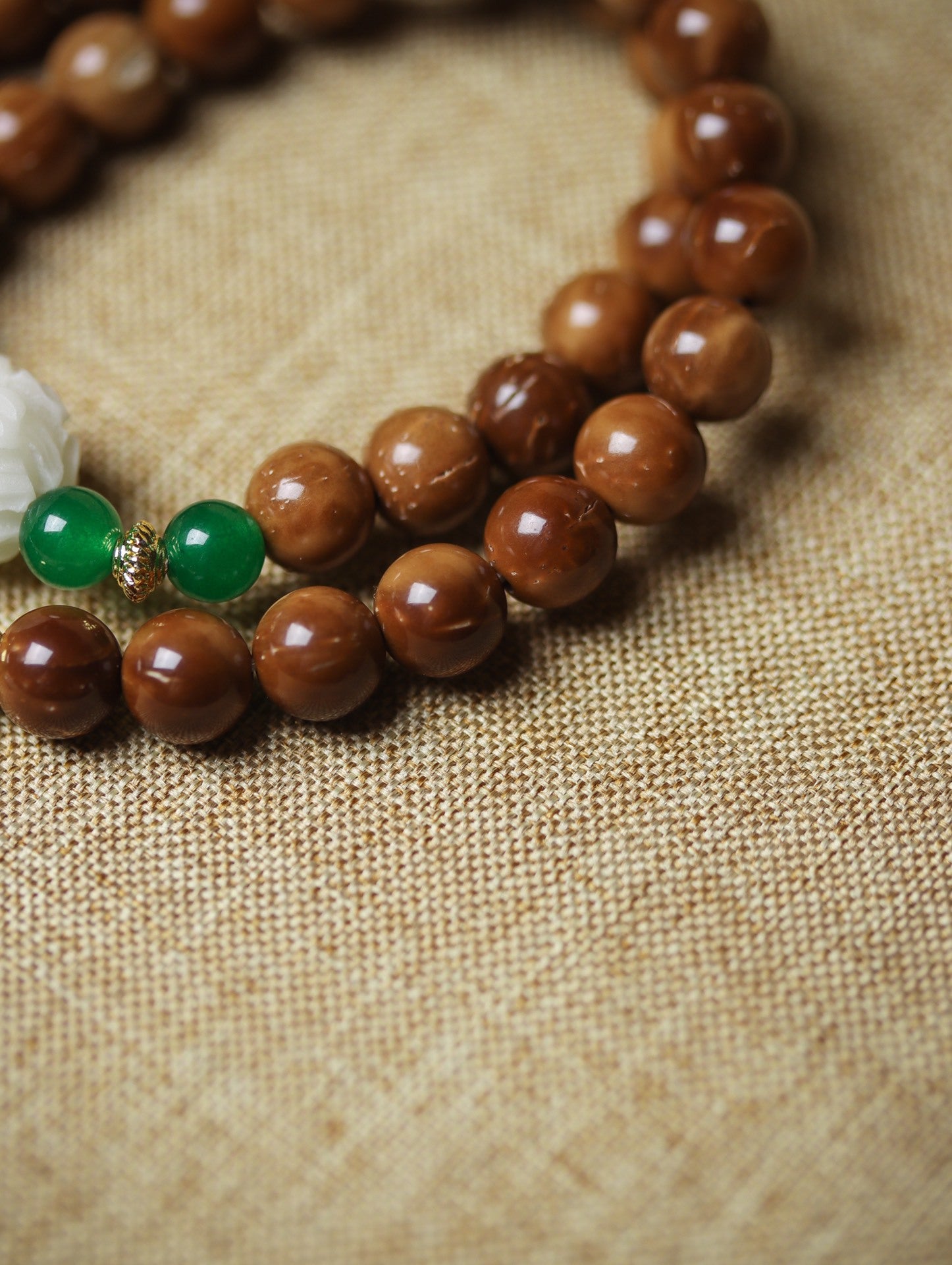 Natural Cook Bodhi Root DIY Woven Handheld Chain Plate Wen Play Chanting Bead String Men's and Women's Long Hanging Pendant