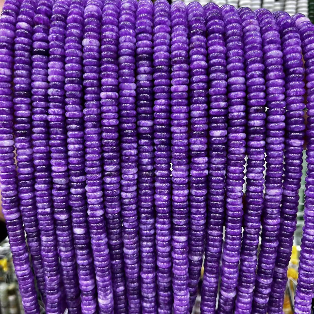 2×6 Natural Stone Colorfuled Crystal Abacus Beads Spacer Beads Beads Cross-Border Hot-Selling Jewelry DIY Bracelet Necklace