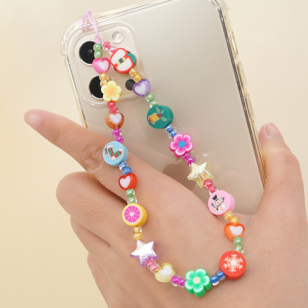 Factory direct supply handmade beaded mobile phone lanyard, Bluetooth speaker lanyard, flashlight, fan, selfie stick, U-disk sling