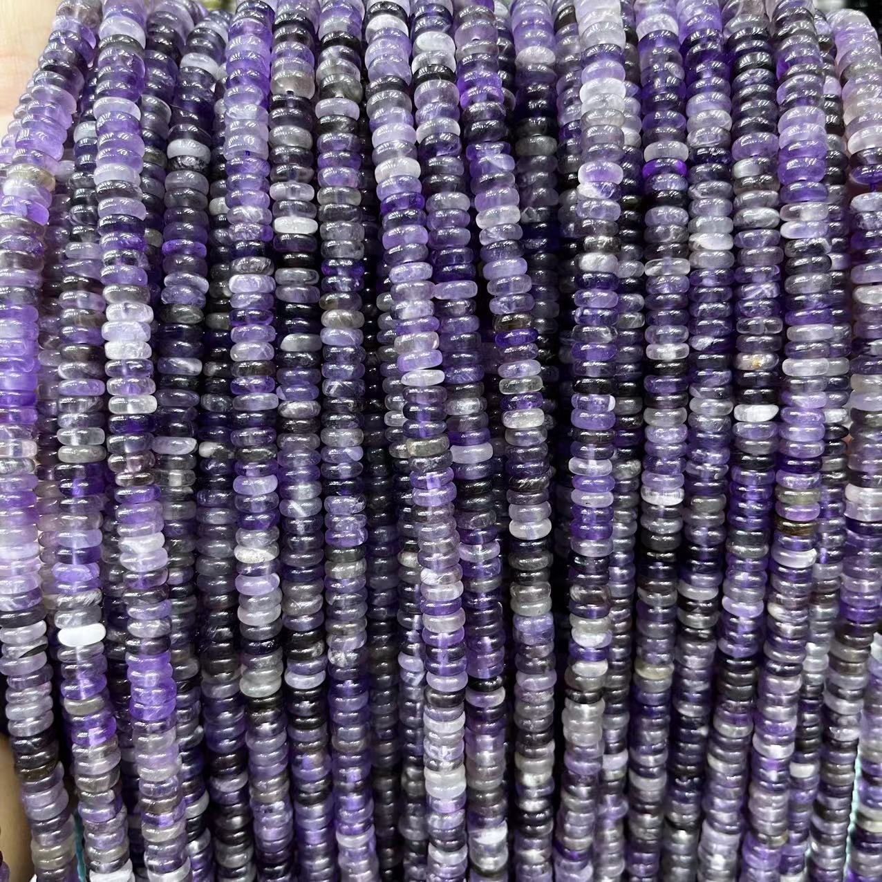 2×6 Natural Stone Colorfuled Crystal Abacus Beads Spacer Beads Beads Cross-Border Hot-Selling Jewelry DIY Bracelet Necklace