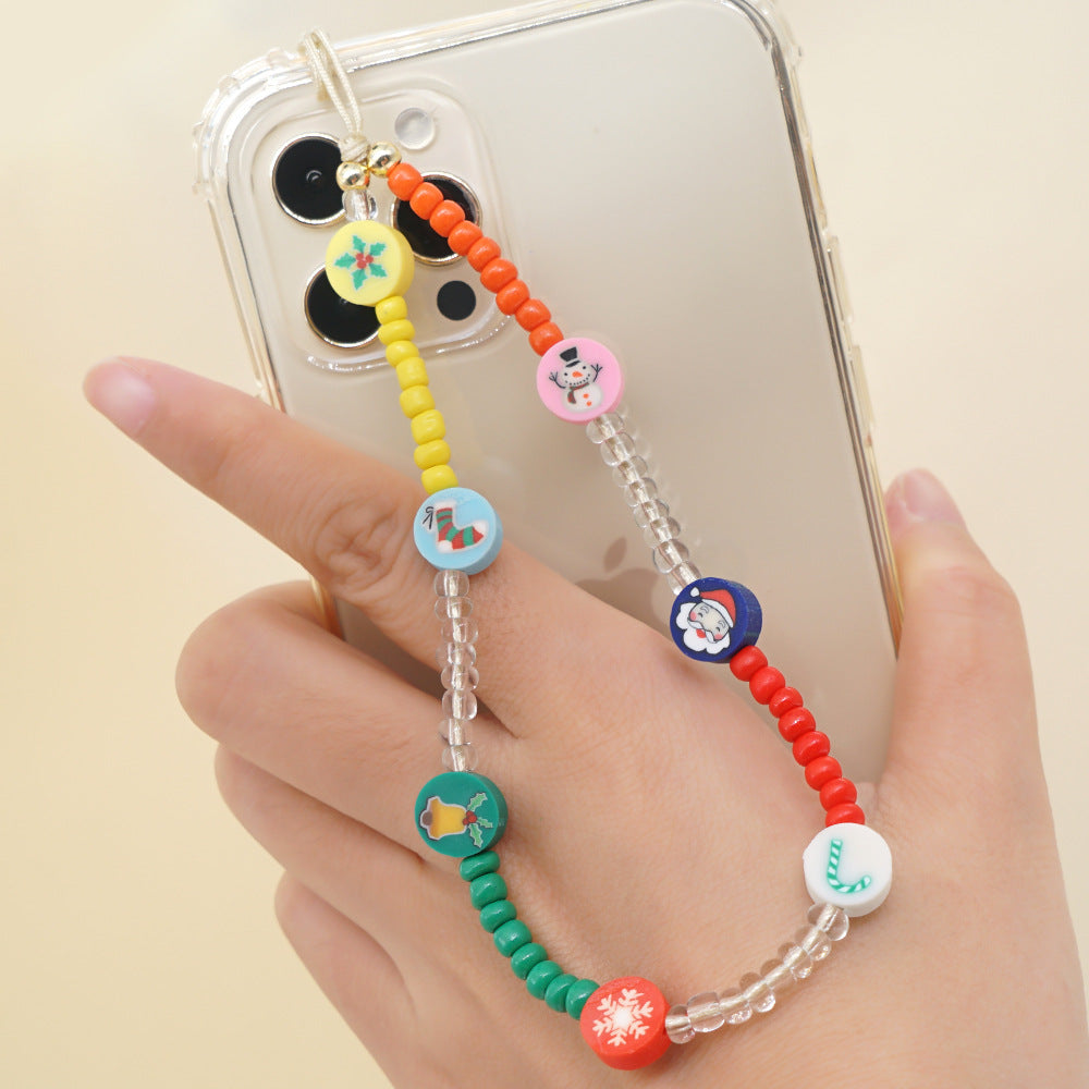 Factory direct supply handmade beaded mobile phone lanyard, Bluetooth speaker lanyard, flashlight, fan, selfie stick, U-disk sling