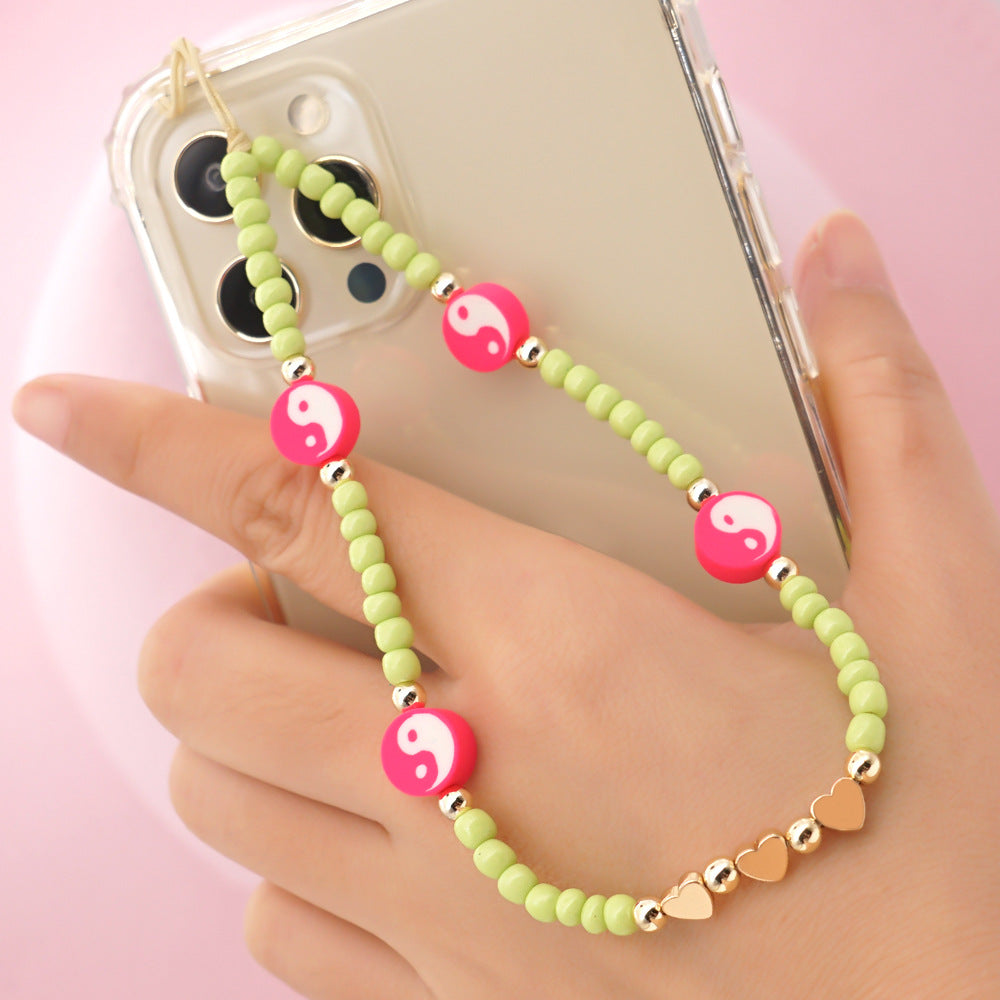 Factory direct supply handmade beaded mobile phone lanyard, Bluetooth speaker lanyard, flashlight, fan, selfie stick, U-disk sling