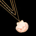 Cross-Border Stainless Steel Necklace Shell Titanium Steel Pendant New Pearl Jewelry Seaside Accessories European and American Non-Fading Jewelry