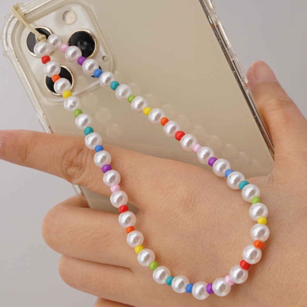 Factory direct supply handmade beaded mobile phone lanyard, Bluetooth speaker lanyard, flashlight, fan, selfie stick, U-disk sling