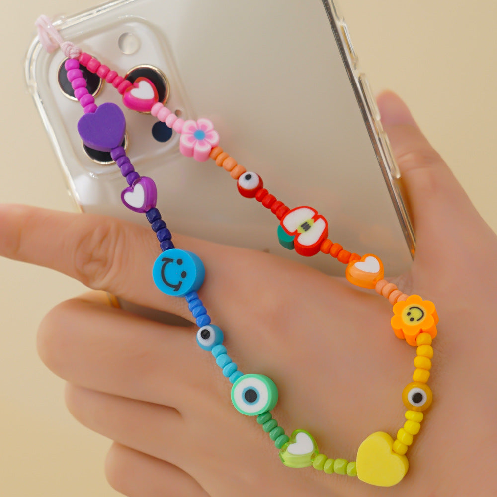 Factory direct supply handmade beaded mobile phone lanyard, Bluetooth speaker lanyard, flashlight, fan, selfie stick, U-disk sling