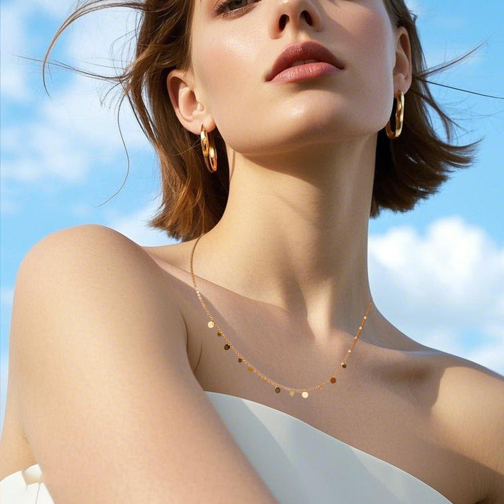 Collana Multistrato Pietra Naturale con Fiocco - Donna