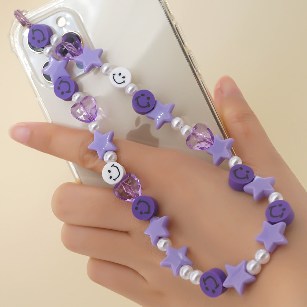 Factory direct supply handmade beaded mobile phone lanyard, Bluetooth speaker lanyard, flashlight, fan, selfie stick, U-disk sling