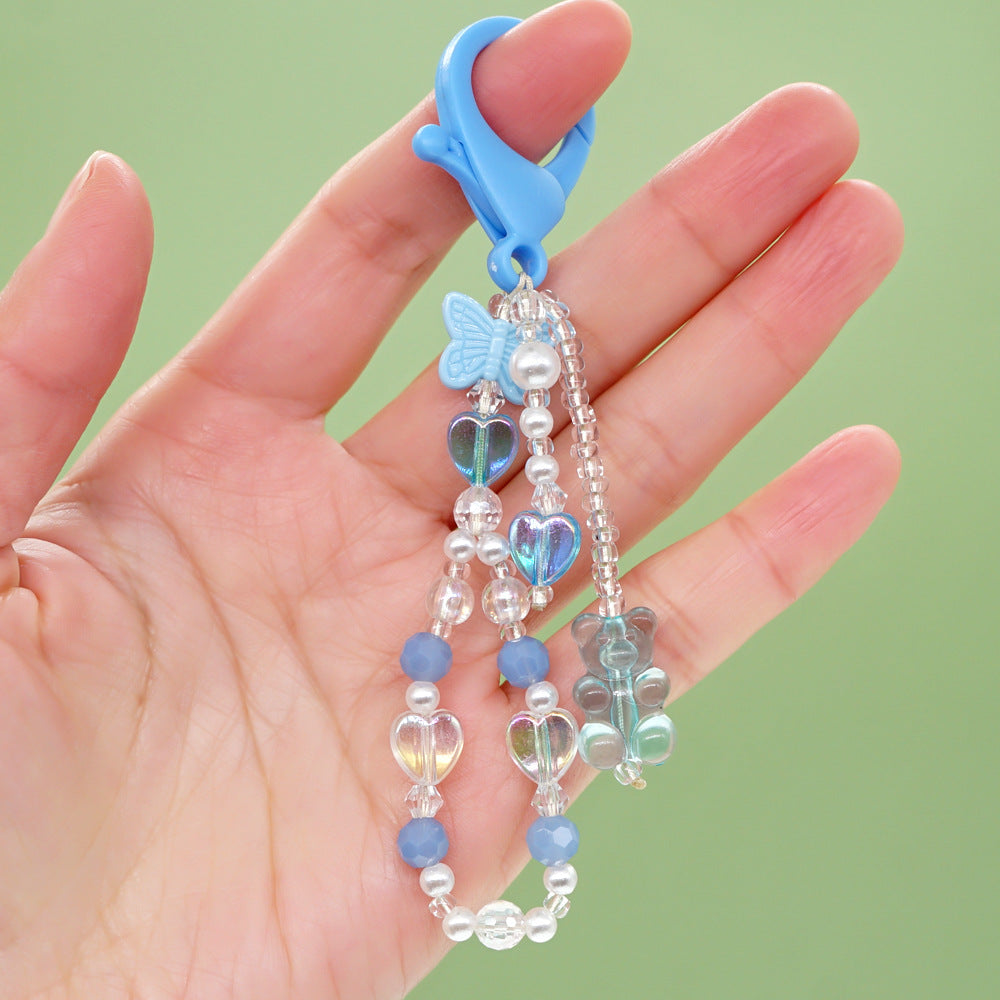 Factory direct supply handmade beaded mobile phone lanyard, Bluetooth speaker lanyard, flashlight, fan, selfie stick, U-disk sling