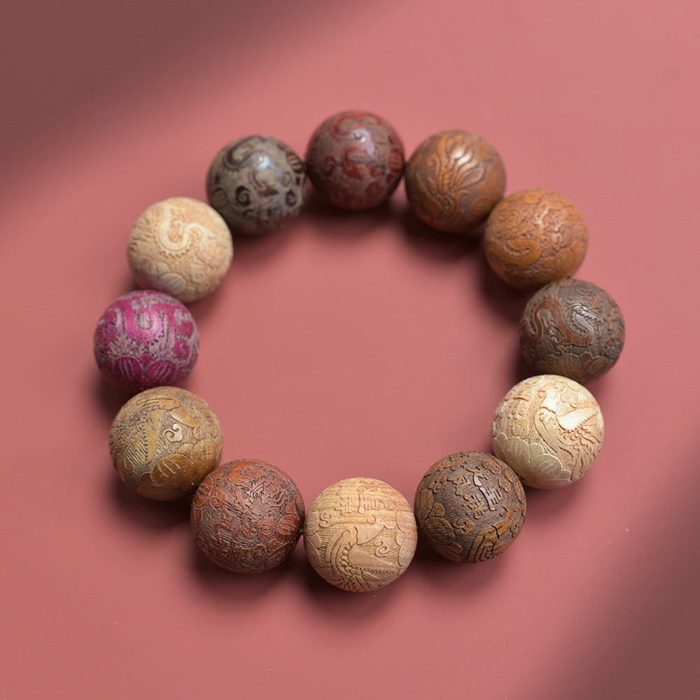 Natural multi-treasure sandalwood multi-circle bracelets 108 beads beads live supply manufacturers wholesale boutique Wen play chain
