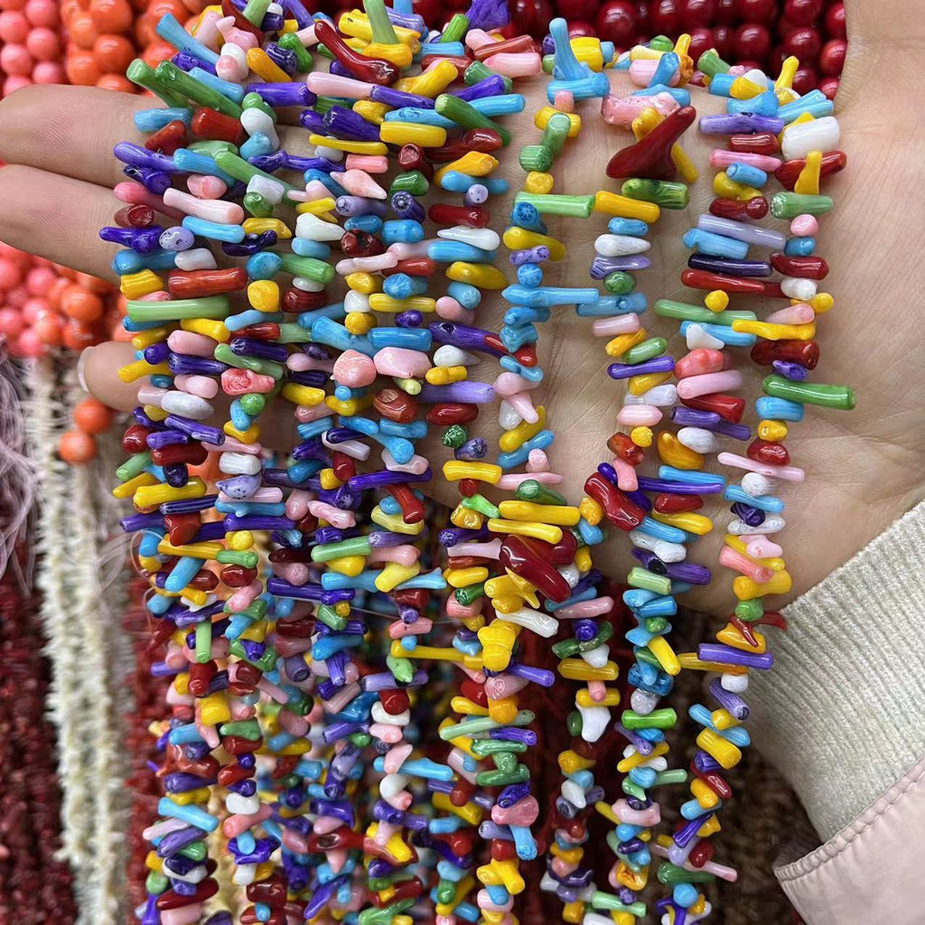 Sea Bamboo Coral, Asymmetrical Coral Fine Seedlings, Thin Branches, DIY Bracelets, Accessories, Semi-finished Accessories, Loose Beads Wholesale