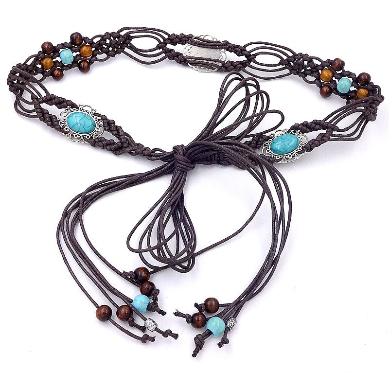 Cintura Sottile Intrecciata Stile Bohémien - Donna Estate