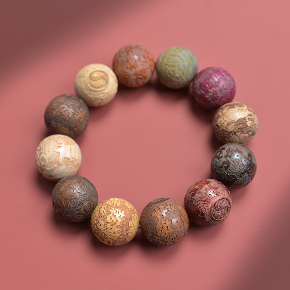Natural multi-treasure sandalwood multi-circle bracelets 108 beads beads live supply manufacturers wholesale boutique Wen play chain