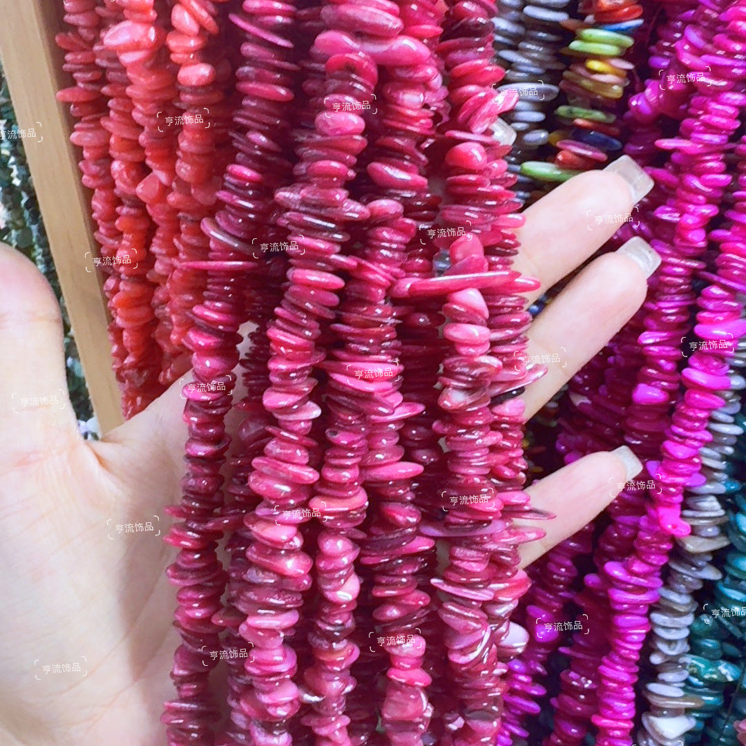 Bulk Cross-Border 5-8mm Crushed Stone Semi-Finished Natural Stone Agate DIY Accessories Irregular Crystal Drilled Loose Beads