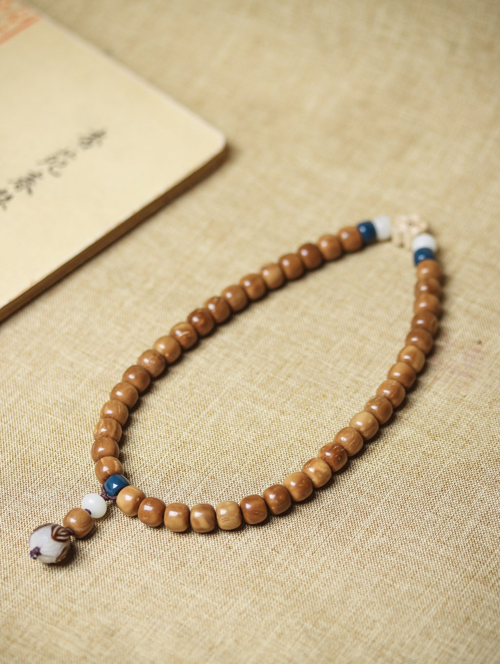 Natural Cook Bodhi Root DIY Woven Handheld Chain Plate Wen Play Chanting Bead String Men's and Women's Long Hanging Pendant