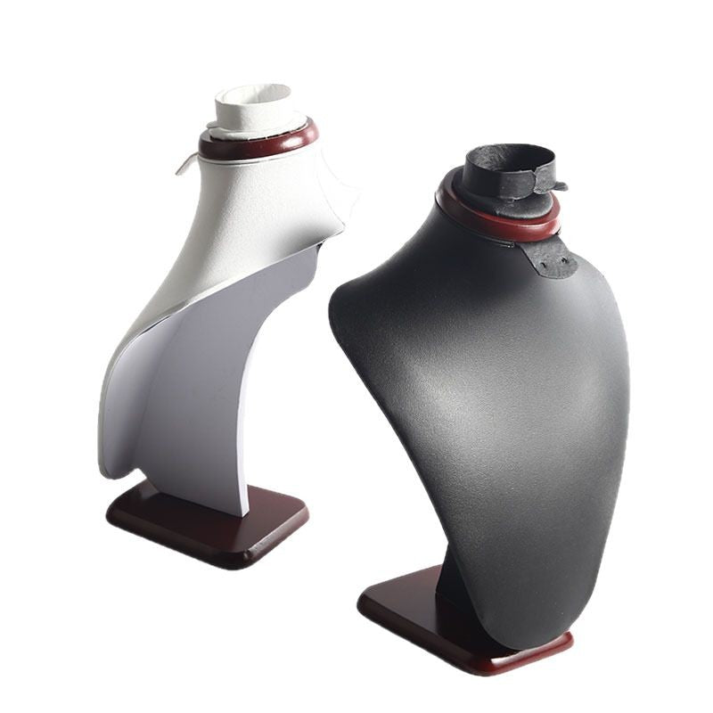 Espositore Collane in Legno a Forma di Collo - Display Gioielli