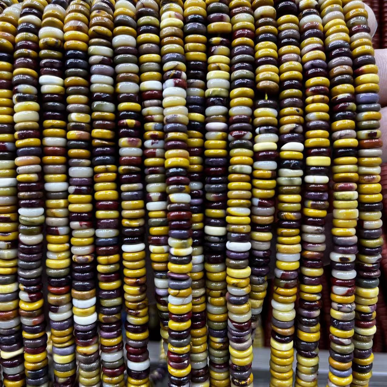 2×6 Natural Stone Colorfuled Crystal Abacus Beads Spacer Beads Beads Cross-Border Hot-Selling Jewelry DIY Bracelet Necklace