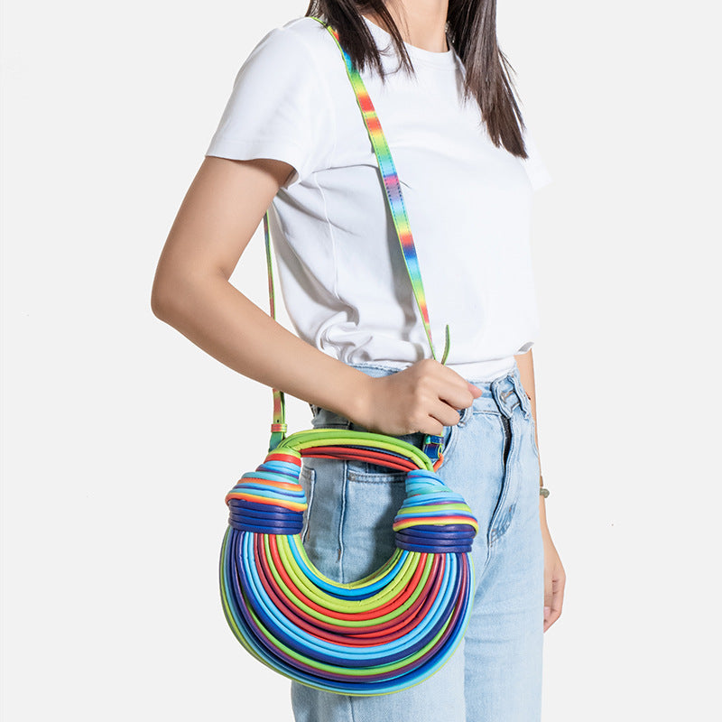 Borsa Intrecciata Noodle Bag Moda Estiva - Donna
