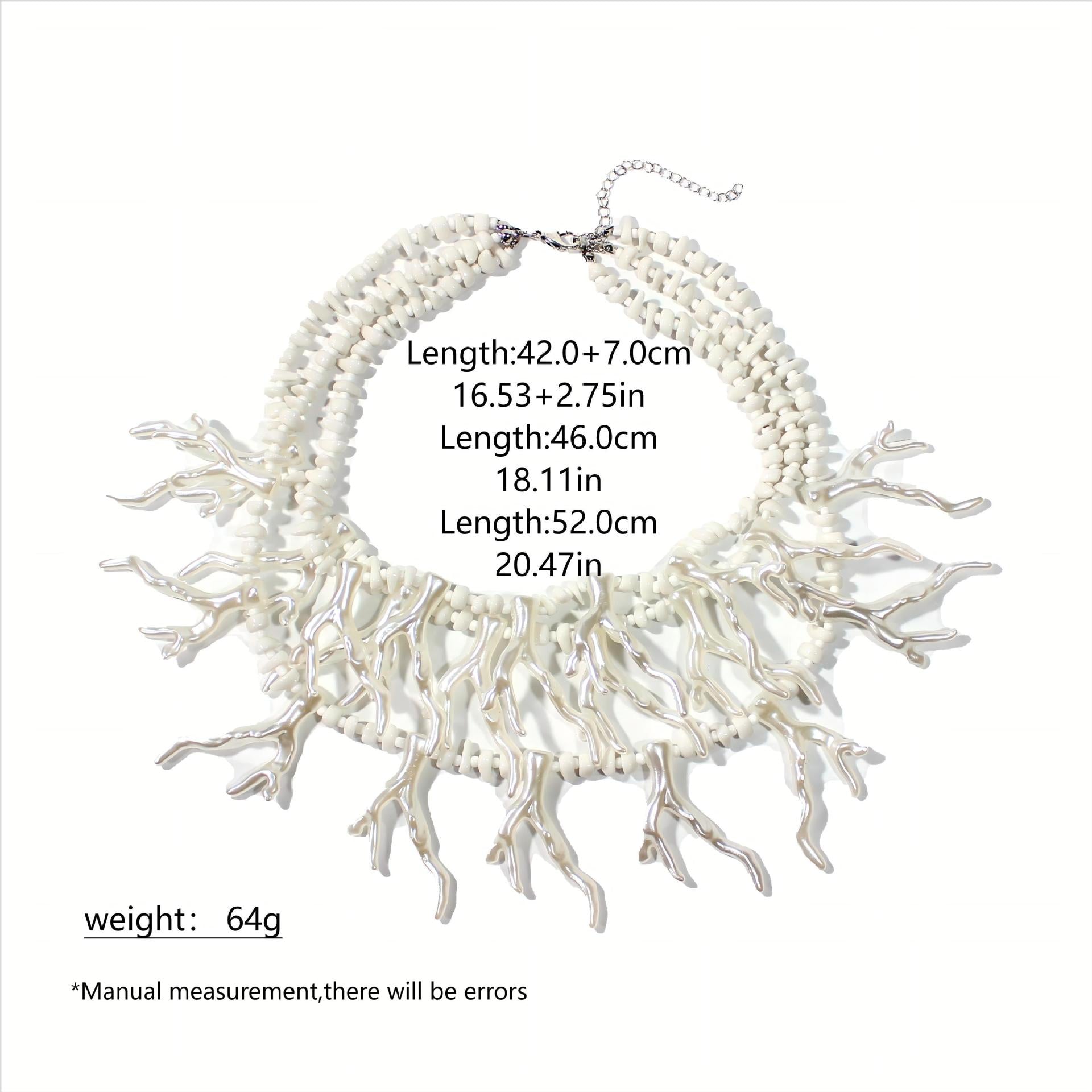 European and American New Style Stacked Cross-Border Imitation Coral Necklace Necklace Light Luxury Small Multi-Layer Beaded Clavicle Chain Resin Necklace
